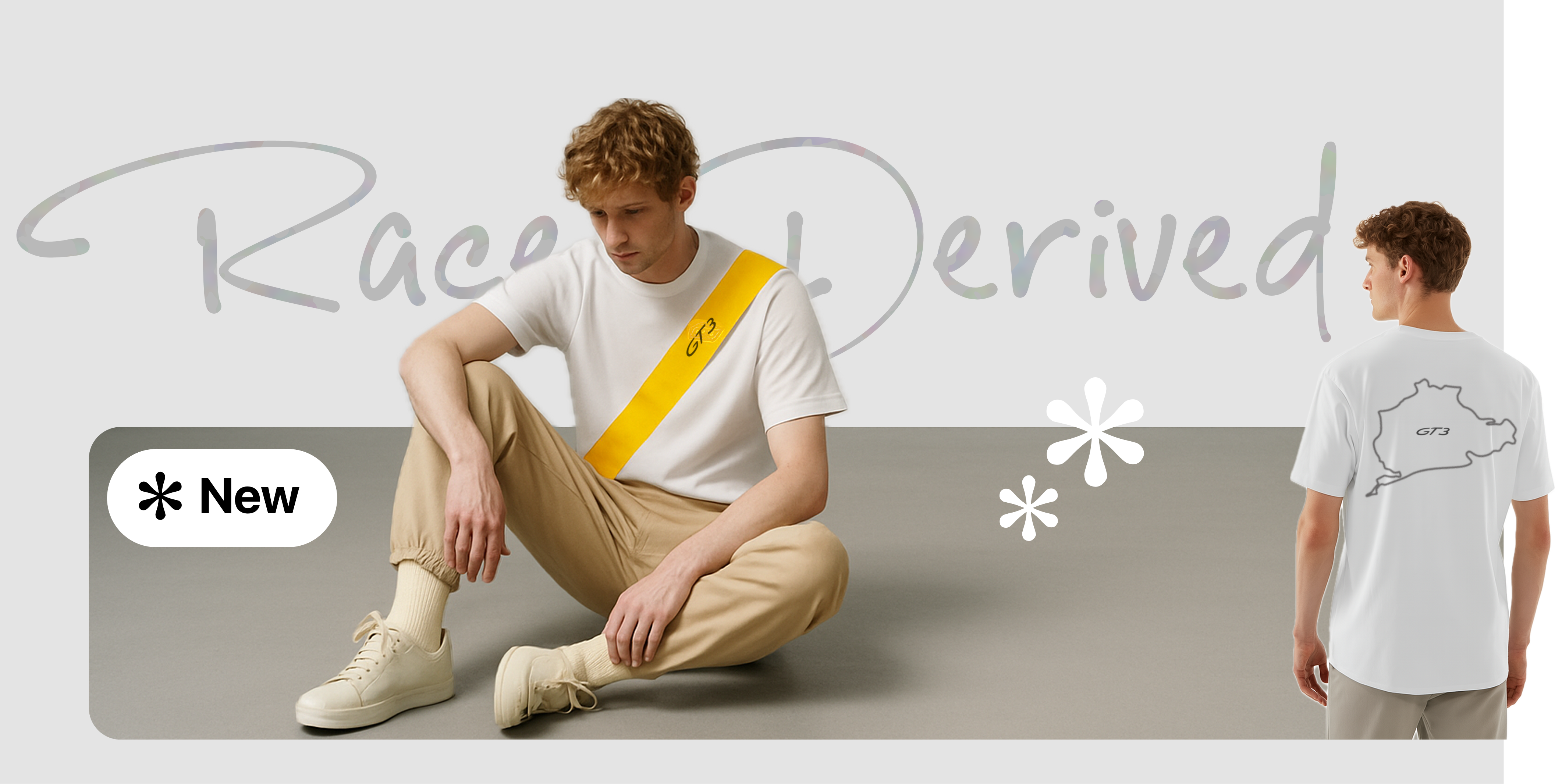 Model wearing GT3 tee