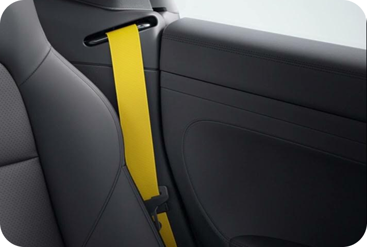 Yellow seatbelt inspiration close-up